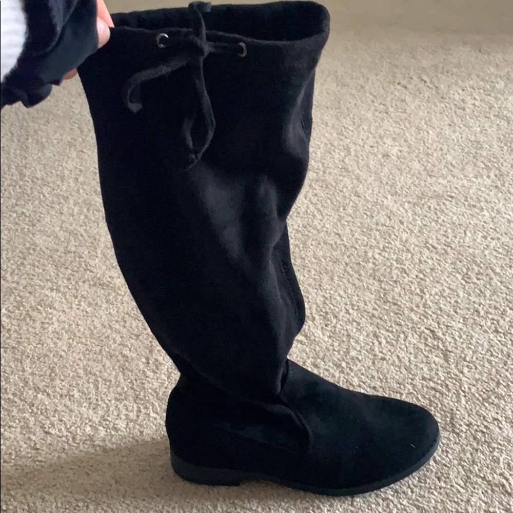 Girls Jessica Simpson black suede boots size 3